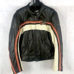 Harley Davidson Womens M Race Moto Leather Jacket